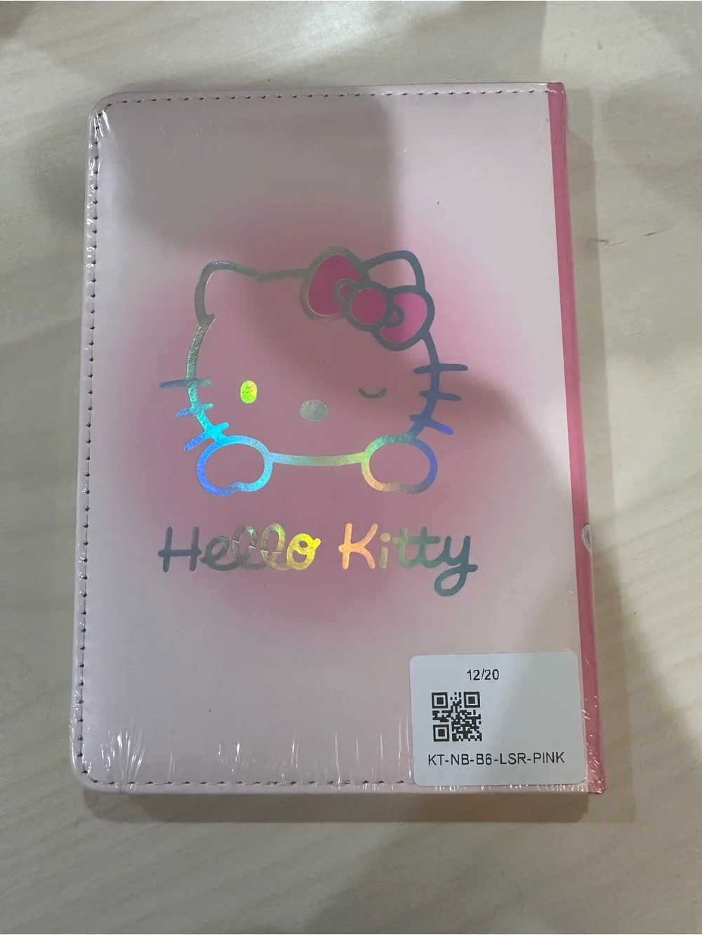 Hello Kitty Pink Holographic Soft Faux Leather Like Journal with Lined Paper
